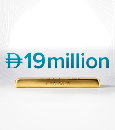 Image of 19 million and gold prizes